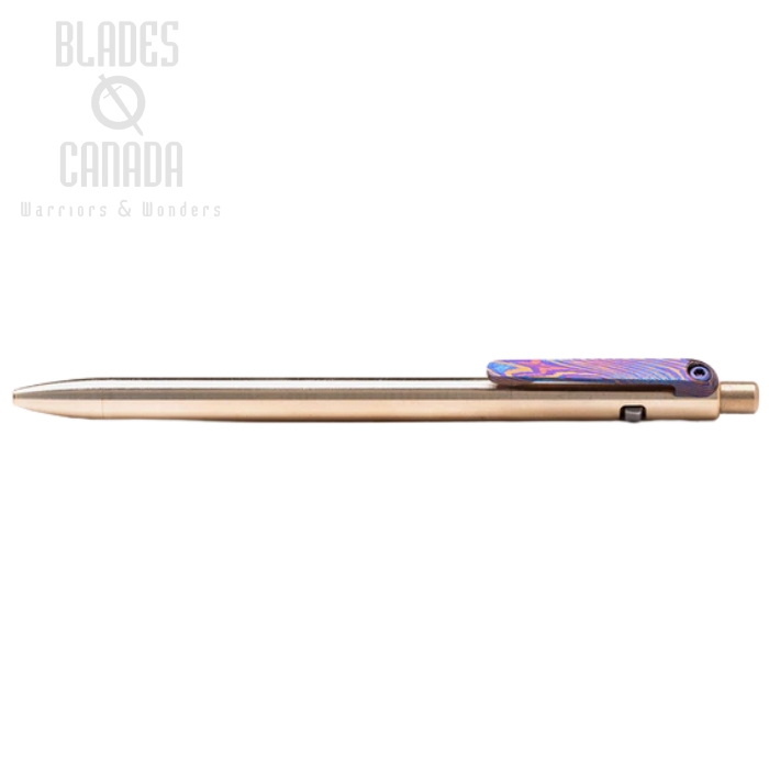 Tactile Turn Slim Side Click Pen Standard, Bronze with Timascus Clip (image for) Tactile Turn Slim Side Click Pen Standard, Bronze with Timascus Clip